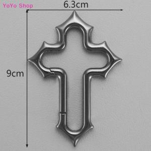 💕 YoYo Shop 💕 Zinc Alloy Bag Charm Trinkets Keychain Cross Carabiner Keychain Camping Hiking Outdoor Climber Waist Pendant Accessories Gift