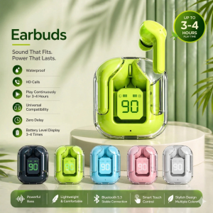 TWS PRO 4 5 Color Transparent Earphones Bluetooth Wireless Earphones with Digital Display