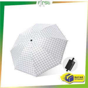 FH-C947 Payung Lipat Motif Kotak Manual Anti UV Sinar Matahari Portable / Payung Lipat Anti Panas
