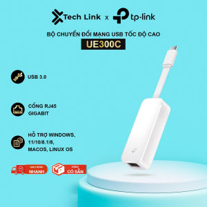Bộ Chuyển Đổi Mạng USB Type-C Sang cổng LAN Ethernet TP-Link UE300C Tốc Độ 100/1000 Mbps