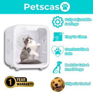 Petscaso Pet Dryer Box | Adjustable Temperature & Wind Speed | Easy-Clean | Safe & Comfortable