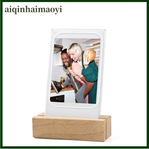 aiqinhaimaoyi Acrylic LED Light 3 Inch Picture Holder Vertical Photo Frame Instant Camera Photo Table For Fujifilm Mini Desktop Decoration
