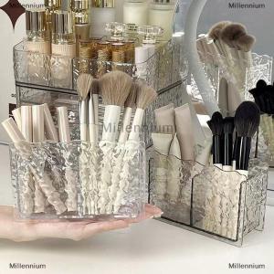 [COD] Millennium 2 Holes Cosmetic Storage Box Makeup Brush Holder Organizer Lipstick Eyebrow Pencil Bathroom Storage Display Stand