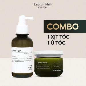 Combo Xịt mọc tóc+ Kem Ủ Tóc Lab on Hair dưỡng tóc 160ml+250ml hỗ trợ cải thiện tình trạng gẫy rụng