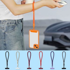 ZHUWNANA ป้องกันการสูญหาย สายคล้องคอ ปรับได้ ทอ เชือกแขวน อุปกรณ์เสริมโทรศัพท์มือถือ สากล สายรัดข้อมือแบบแขวน ผู้ชาย ผู้หญิง