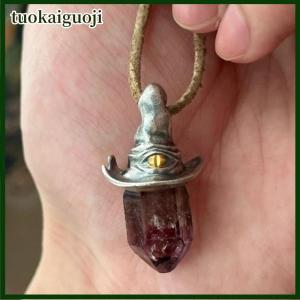 tuokaiguoji Witch Hat Crystal Pendant Necklace Niche Design Unique Simple Artistic Personality Fashion High Sense Pendant Jewelry Bracelet
