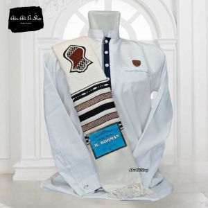 Rida Kashmiri Motif Terompah Rasulullah | Sorban Rumbai Premium | Sorban Kashmiri Ramadhan Mubarak