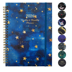2026 Weekly Monthly Planner A5 Size English Agenda Stylish Design Schedule Notebooks Office School Supplies