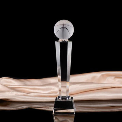 BASKETBALL AND VOLLEYBALL GLASS TROPHY(SET OF 3 PIECES)(HEIGHT24cm/26cm/29cm) Trophies For Sports Tr