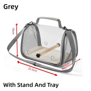 Pet Bird Carrier Travel Bag Parrot Cage Breathable Mesh Lightweight Shoulder Hand Carry Outdoor