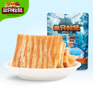 【Three Squirrels Squid Slices 60g】 Snack Specialty Snacks Seafood Dried Squid Shredded【三只松鼠手撕鱿鱼片60g】零食特产小吃海味干货鱿鱼丝风琴鱿鱼