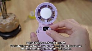 46 Hour Battery Life(2025 New) 10000mAh USB Rechargeable Portable Fan Handheld Cooling Fan With Large Battery 199 Gear Free Adjustment