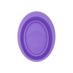 Makeup Brush Cleaning Bowl Silicone Folding Cleaning Tool Powder Puff Beauty Egg Cleaning Drying Net