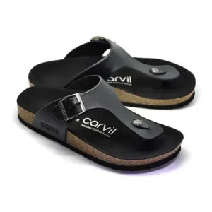 Promo Special Sandal Carvil Kulit Jepit Sandal Casual Pria Warna CoklatHitamNavy Size 39-43
