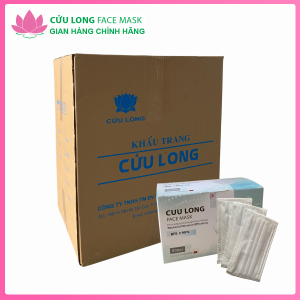 Thùng 50 hộp khẩu trang y tế 4 lớp kháng khuẩn Cửu Long Face Mask ( 50 hộp )