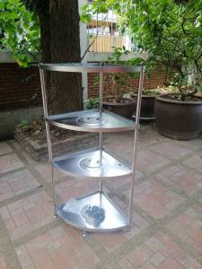 ชั้นวาง ชั้นวางของสแตนเลส สีเงิน ชั้นวางของแบบเข้ามุม มี 4 แบบให้เลือก