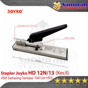 Stapler Joyko HD-12N/13 Pendek / Mesin Staples Jilid HD 12N / 13 Kecil / Alat Strapler HD 1213 Heavy Duty sampai 100 lembar HVS