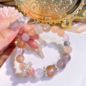 [现货] 樱花玛瑙 + 白幽灵 + 紫锂辉 + 粉晶 + 铜发晶 + 白托帕石 + 秀玉 + 魔鬼发 + 紫幽灵🏅🏆柔和疗愈 × 爱与好运 × 稳定能量｜