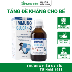 Siro Tăng Đề Kháng Cho Bé Erbex Immuno Glucan C Hỗ Trợ Nâng Cao Sức Khoẻ Đường Hô Hấp 100ml