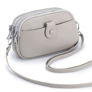 Royal Bagger Shoulder Sling Bags for Women Genuine Cow Leather New Fashion Large Capacity Small Square Crossbody Phone Bag 9995