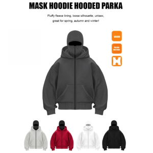 Couple double hooded zipper sweatshirt autumn winter jacket tops board