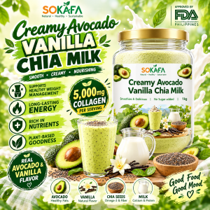 [BUY 1 GET 1] Creamy Avocado Vanilla Chia Milk – Beauty Drink for Glowing Skin & Hair Growth