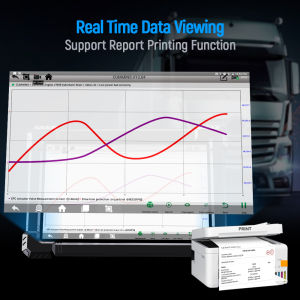 ANCEL X7 HD Diesel OBD2 เครื่องสแกน 12V 24V เครื่องมือวินิจฉัยรถบรรทุกระบบเต็มสำหรับ Bendix/Square Cummins Electronic/Fuso/Hino/isuzu/Volvo/Hyundai พร้อมเครื่องมือสแกนการเข้ารหัสน้ำมัน/DPF/ABS/หัวฉีด