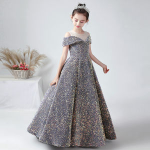 Childrens Dresses Fluffy Dresses Catwalk Models Performance Competitions Dresses Girls Hosts Evening Dresses Spring Dresses