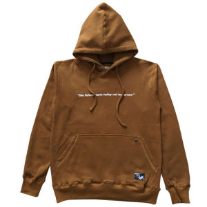 ANYWAY JUMPER HOODIE "THE FUTURE TOMORROW" BROWN 043