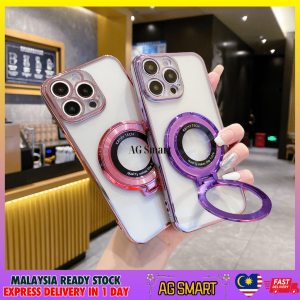 Oppo Reno 5F 10 10 Pro 11 11 Pro 12 12 Pro 13 13F 13 Pro 14 14F 14 Pro camera protect gradient colour casing with plain round stand fon sarung