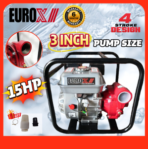 EUROX/// PPU9010 15.0HP 3" 4-Stroke Gasoline Water Pump Mesin Pump Air Mesin Water Pump Kebun