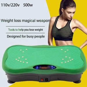 Exercise Fitness Slim Vibration Machine Trainer Plate Platform Body Shaper Remote Control with Resistance Bands Indoor fitness equipment suitable for exercise and weight loss (official and genuine door to door same day delivery)