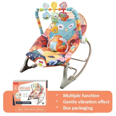 Baby Bouncing Chair | Electric Cradle Bed Coax Bouncer Music Sleeping Artifact Recliner Comfort Newborn Shaker
