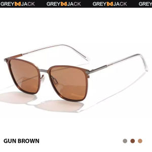 Grey Jack Kacamata Hitam Sunglasses Polarized Anti UV Anti Silau Fashion TR+Metal Model Kotak Fashion Pria dan Wanita SA 0864