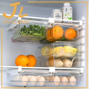 Plastic Refrigerator Hanging Drawer Storage Box Food Fruit Storage Egg Box Plastic Crisper Fridge Organizer Food Container Storage Kitchen Accessories Freezer Storage