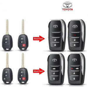 LCYY sale cod for Toyota Vios flip key accessories 3rd Gen 3 2013 2014 2015 2016 2017 2018 Yaris car remote shell replacement control cover kit with logo