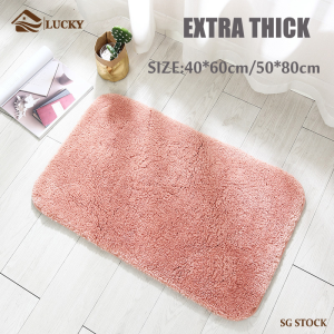 SG STOCK Bathroom Floor Mat Water Absorbent Carpet Cotton Non-Slip Door Mats Bedroom Floor Home Bath Rugs