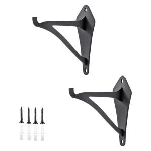 2Pcs Plant Hangers Sturdy Iron Wall Mounts Metal Hanging Brackets For Bird Feeders Planters Outdoor Decoration Use