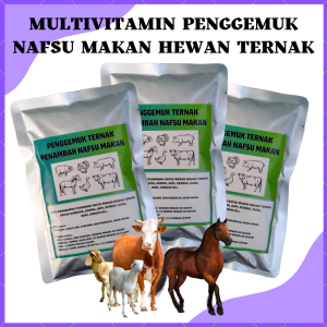 JAMU TERNAK MULTIVITAMIN PENGGEMUK MENAMBAH NAFSU MAKAN SAPI KAMBING KUDA KERBAU DOMBA DLL VITAMIN