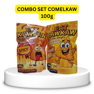 EATKAWKAW -COMBO COMELKAW 100G- Tortilla Chips Nachos Cheese and Spicy Viral Snack Nachos Chips Keropok Perisa Keju dan Pedas Kerepek Rangup Makanan Ringan