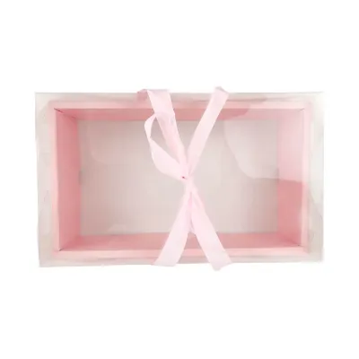 SHIOK Decorative Portable Rectangular Transparent Gift Box For Flower Arrangement Fruit Souvenir Packaging BX1863
