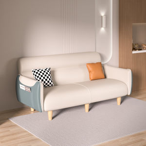 Sofa bed cat scratch leather tech fabric new foldable dual-use multifunctional modern small house can sleep rental room