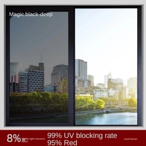 [SG Local Stock]Window Privacy Tint Film 3 Shades Heat Insulation Anti‑UV For Bathroom Office/Reflective Mirror Curtain