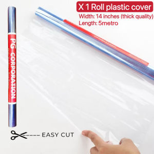 Waterproof plastic cover 5m Cut- Size Protective film for books Clear plastic cover School supplies
