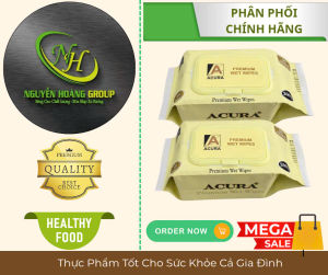ACURA - Khăn Ướt Cao Cấp Không Mùi 200g
