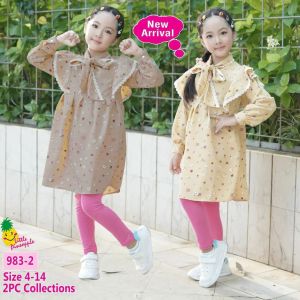 little pineapple setelan tunik crinkle Seina anak 4-14Y