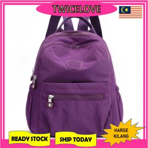 TWICELOVE MALAYSIA Canvas Oxford Nylon Backpack Womens Large-Capacity Backpack Stylish and Lightweight Travel