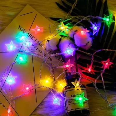 Lampu Tumblr Natal 8 Meter Bentuk Bintang Dekorasi Rumah Ruangan Star String Lights Lampu Tumblr Bintang Lampu Natal