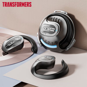 Transformers TF-T07 TWS Wireless Bluetooth Headset Bluetooth 5.4 Open Ear Earbuds IPX5 Waterproof Noise Cancelling Running Sport Wireless Bluetooth Earbuds with Mic and Earhooks for Android/iOS
