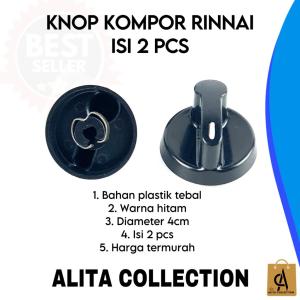 KNOP KOMPOR RINNAI 1 SET ISI 2 PCS BAHAN PLASTIK TEBAL HARGA MURAH BARANG BERKUALITAS PROMO DISKON TERLARIS